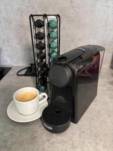 La Via Natura Apartmány Rejštejnにあるコーヒーまたはお茶
