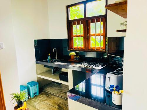 Kuchyň nebo kuchyňský kout v ubytování Paddy Green Villa Unawatuna Close by Sri yoga shala