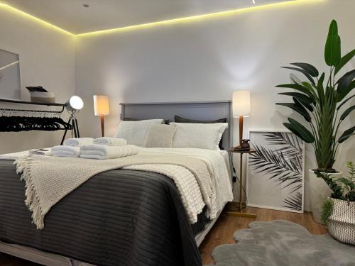 Postel nebo postele na pokoji v ubytování Alpha Luxury Apartment