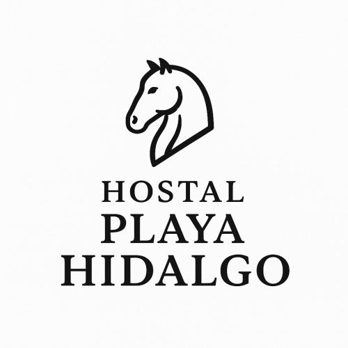a horse logo with the words hospital playa hiboda at Hostal Playa Hidalgo in Rota