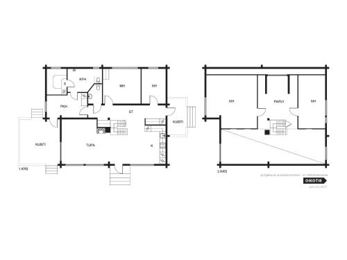 a floor plan of a house at Aava Koli in Kolinkylä