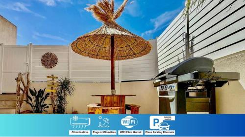 SETE EVASION Jardin, Parking privé gratuit, Climatisé, Wi-Fi, à 5mn plage, tout Confort