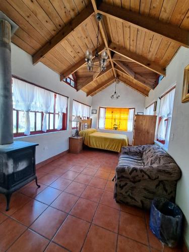 Χώρος καθιστικού στο El Aventurero Caballerizas Cabin
