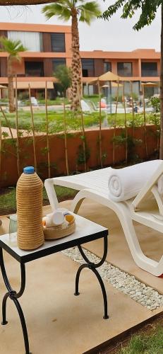 Zona de estar de Amberdi Noria Apartment Marrakech