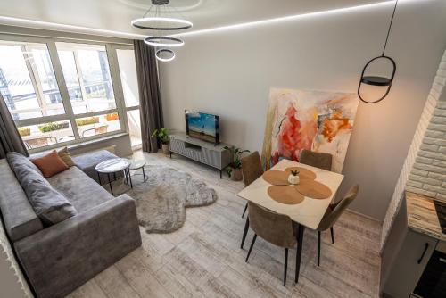 Posezení v ubytování Slavutich ECOLOFT studios