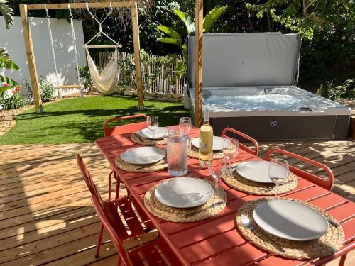 "L'Abricotier" Maison avec jacuzzi à 15 minutes à pied de la plage