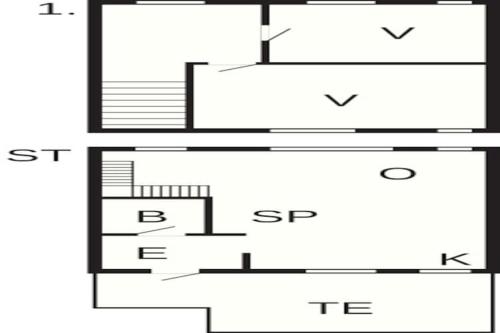 a floor plan of a house at 4 person holiday home in Rudkøbing-By Traum in Rudkøbing