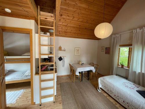 Postel nebo postele na pokoji v ubytování 4 star holiday home in SÖLVESBORG
