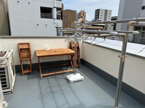 Μπαλκόνι ή βεράντα στο 101 Melon Home 難波日本橋 徒歩10分 黒門市場 徒歩5分 心斎橋 1駅 広いお部屋