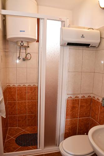 Koupelna v ubytování Hajnal Apartman