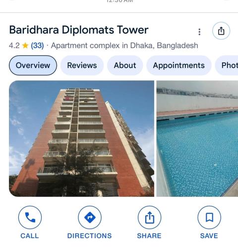 a collage of two pictures of a building at Luxury Furnished apartment 3400sq in Dhaka