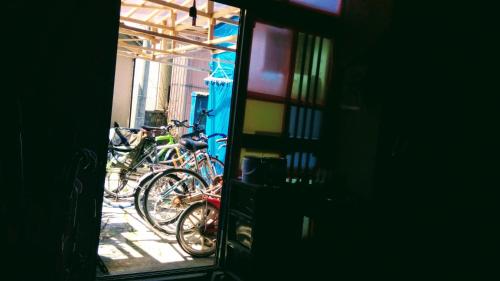 a group of bikes parked outside of a building at Gegege no Guesthouse - Vacation STAY 9461 in Uozu