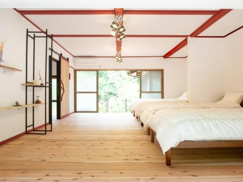 Postel nebo postele na pokoji v ubytování Camp-style inn Yamagara - Vacation STAY 41883v
