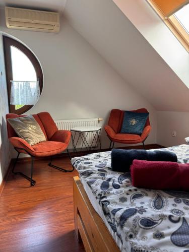 Postel nebo postele na pokoji v ubytování Willa Piano