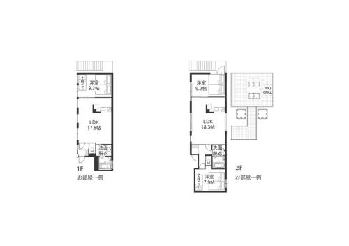 a floor plan of the residences at avalon commons at Rakuten STAY x EAGLES 201 with Roof balcony in Sendai