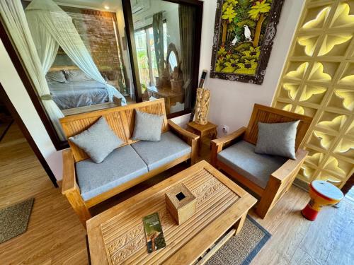 Zona de estar de Junjungan Suite
