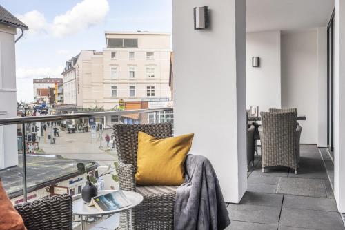 Balkón nebo terasa v ubytování InselLoft Wohnung 1