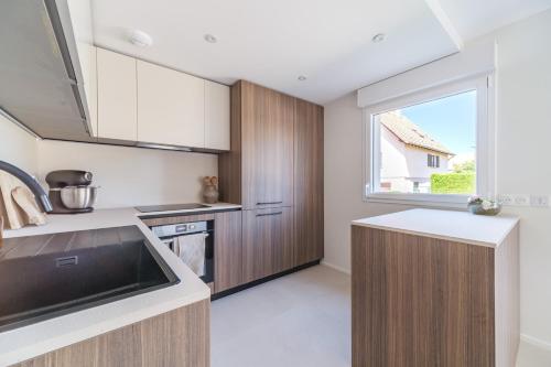 Η κουζίνα ή μικρή κουζίνα στο Duplex Jardin – Gîte des 4 Lions
