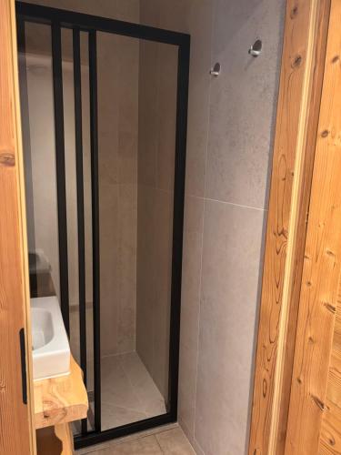 Koupelna v ubytování Le Savoisien, Appartement in centrum Chatel 150 m van ski-lift