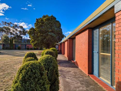 a row of bushes next to a building at Tandara Motor Inn in Triabunna