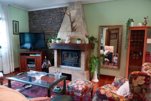 TV a/nebo společenská místnost v ubytování La mies