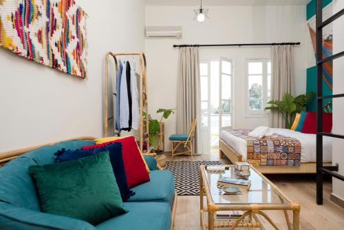 Ruang duduk di Boho Studios in Mar Mikhael