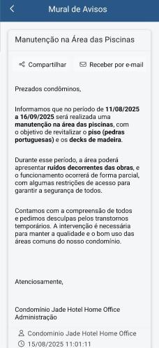 a screenshot of the home page of a cell phone at JADE - Flat Particular in Brasilia