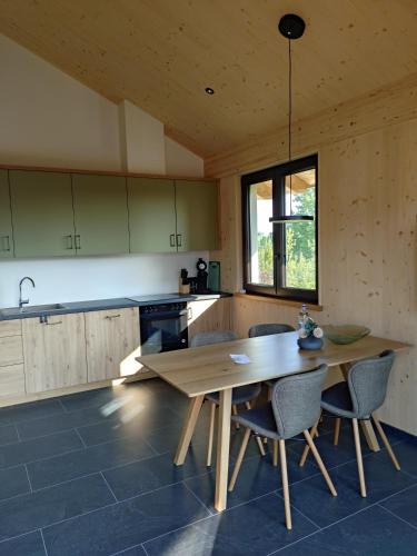 Dapur atau dapur kecil di Kurbad und Landhaus Siass