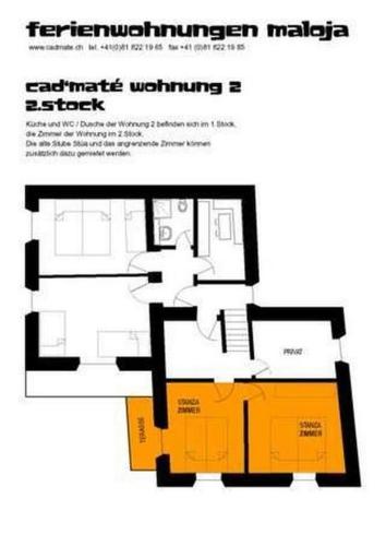a floor plan of a tiny house at Cad Maté 2 in Maloja