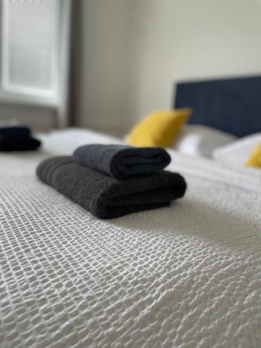 Postel nebo postele na pokoji v ubytování Roxy Sihoť Apartment