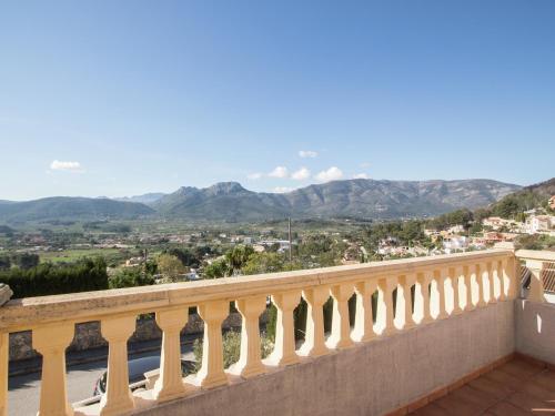 a view from the balcony of a house at Holiday Home Alcalalí with Pool and Valley View in Alcalalí