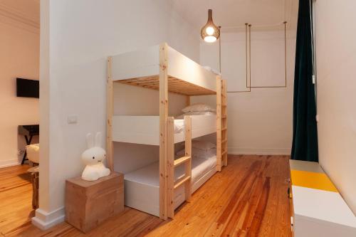 Katil atau katil-katil dalam bilik di Lisbon Cheese & Wine Suites
