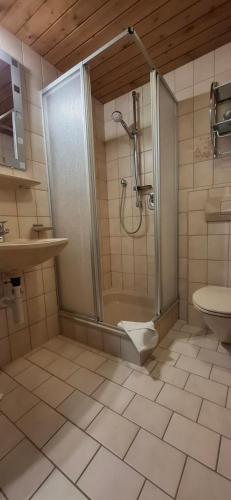 Koupelna v ubytování Appartment St- Leonhard