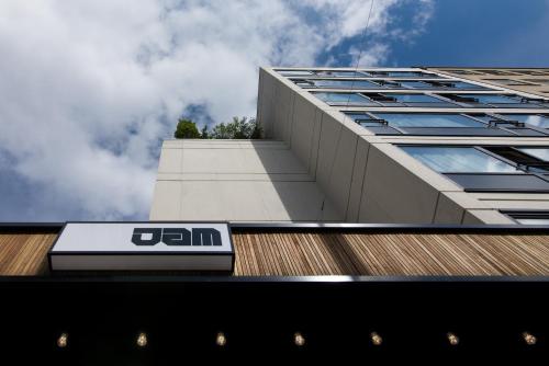 a building with a sign in front of it at JAM Brussels in Brussels