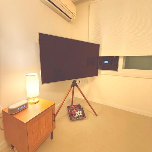 TV a/nebo společenská místnost v ubytování 안동 솔뜰 Pine Garden