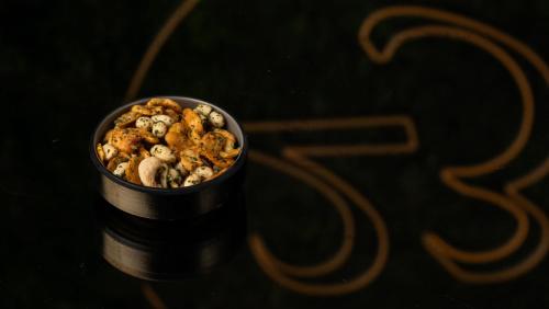 a container of granulated cereal with the number on it at The Manchester Deansgate Hotel, by IHG in Manchester