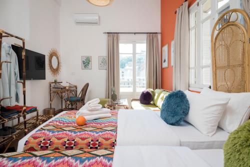 Katil atau katil-katil dalam bilik di Boho Studios in Mar Mikhael