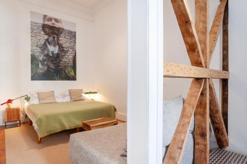Katil atau katil-katil dalam bilik di Lisbon Cheese & Wine Suites