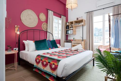 Katil atau katil-katil dalam bilik di Boho Studios in Mar Mikhael