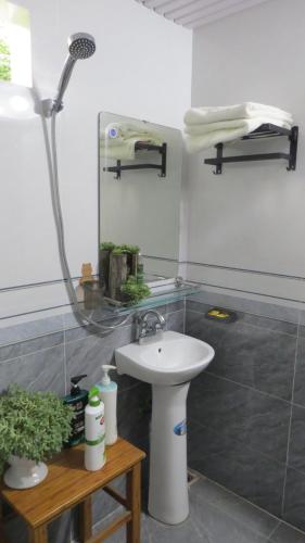 Koupelna v ubytování Mai Châu - Hoàng Anh Homestay