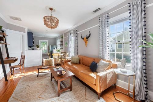 a living room with a couch and a table at Harvest Moon in Atlanta