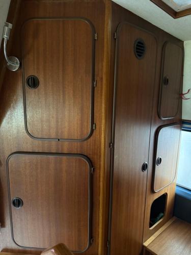 two doors on the back of a boat at rent a Blue Classics's Campervan MB 100 for a van trip in Algarve in Portimão