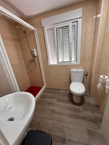 Koupelna v ubytování Hotel Serramar