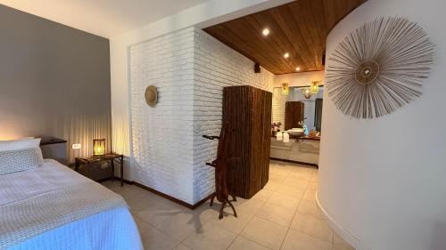 Katil atau katil-katil dalam bilik di Pousada Duna Paraiso Maceió