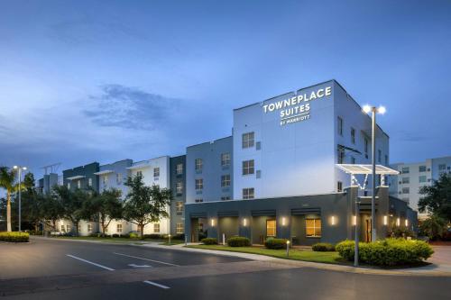 a view of a hotel with a building at TownePlace Suites Tampa Westshore/Airport in Tampa