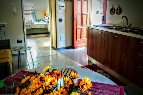 Kuchyň nebo kuchyňský kout v ubytování Residence Cuore