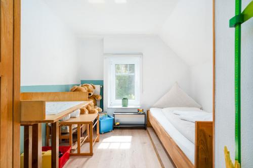 Postel nebo postele na pokoji v ubytování Sandkasten