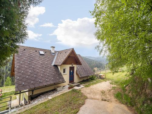 a house with a brown roof at Chalet in Sankt Andrä near Koralpe Ski Area in Reisberg