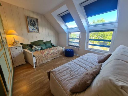 Χώρος καθιστικού στο Ref 096 - Appartement T3 pour six personnes vue mer résidence avec piscine