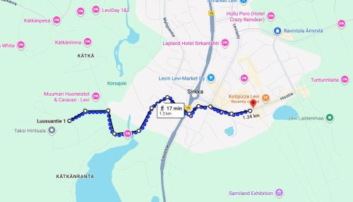 a map of the melbourne metro exodus at Serenity Levi - Hot Tub & Sauna in Levi